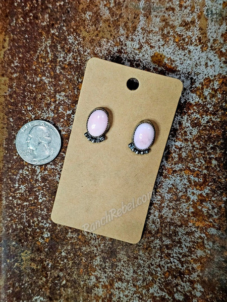 Pink Conch Post Earrings #6608