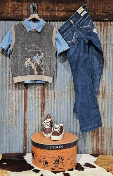 Loopty Lou Denim Short Sleeve #6610