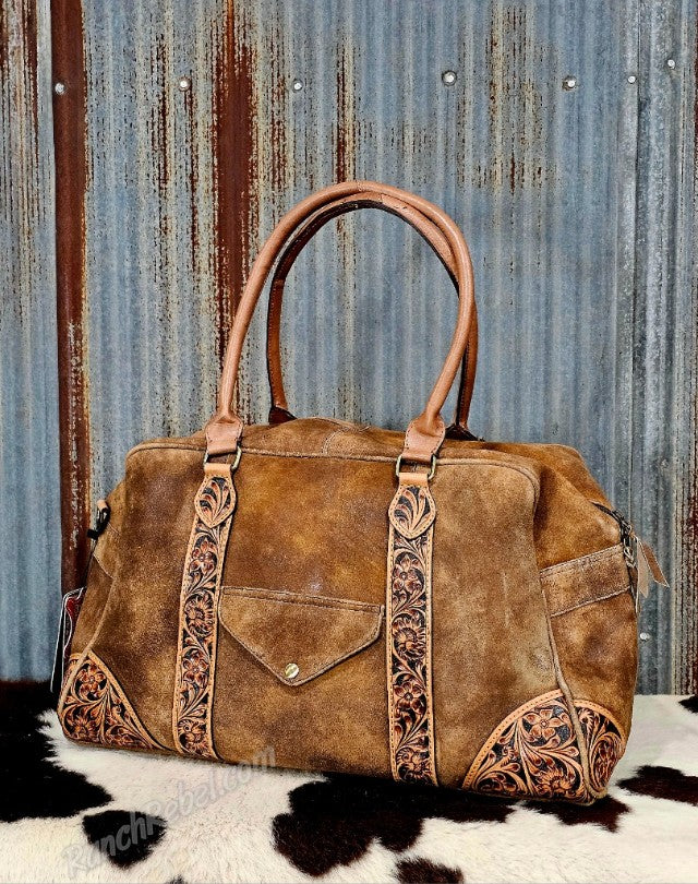 Rustic Leather Weekender Bag #6655