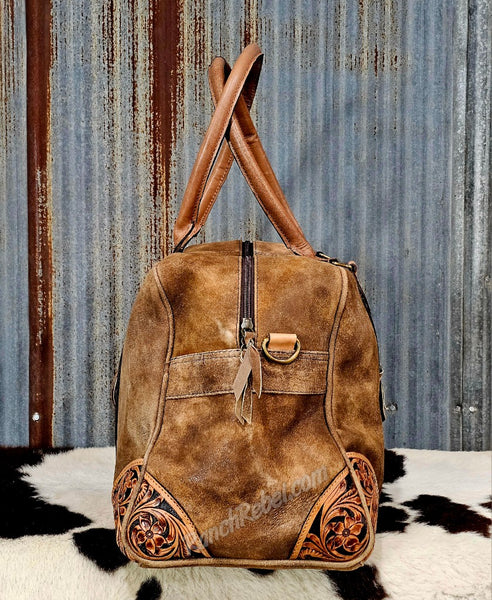 Rustic Leather Weekender Bag #6655