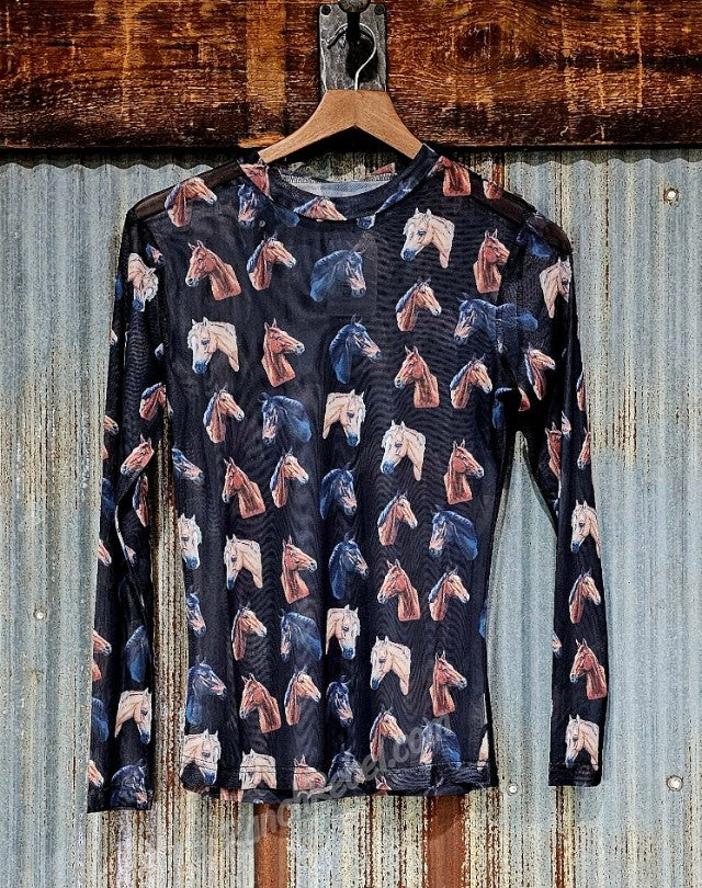 Horse Head Mesh Top #6656