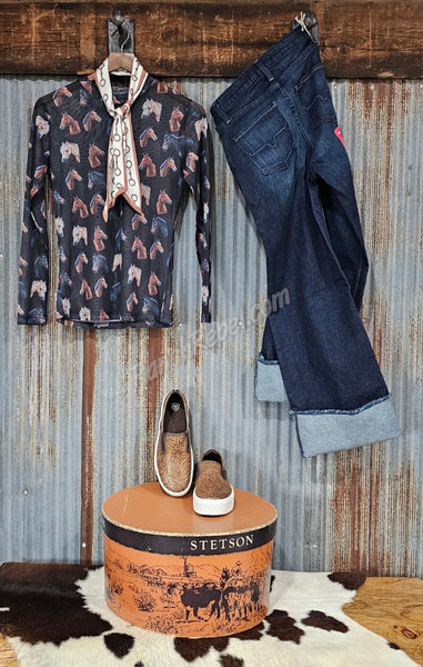 Horse Head Mesh Top #6656