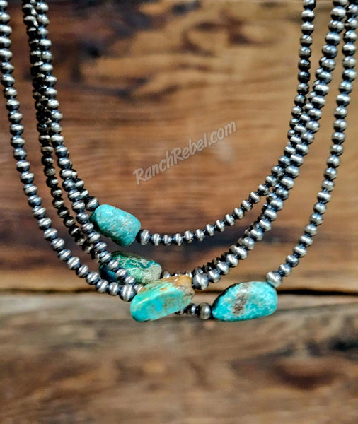 Turquoise Nugget Necklace #6658
