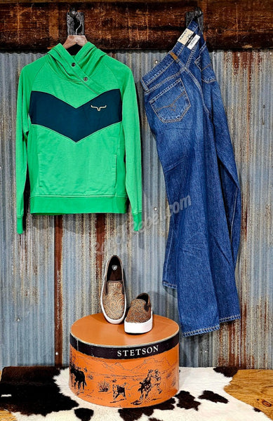 Kimes Ranch Stella Hoodie in Kelly Green #6660