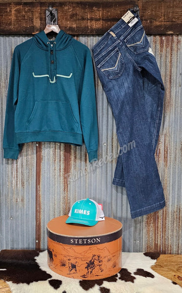 Kimes Ranch Kenzie Hoodie in Dark Teal #6669