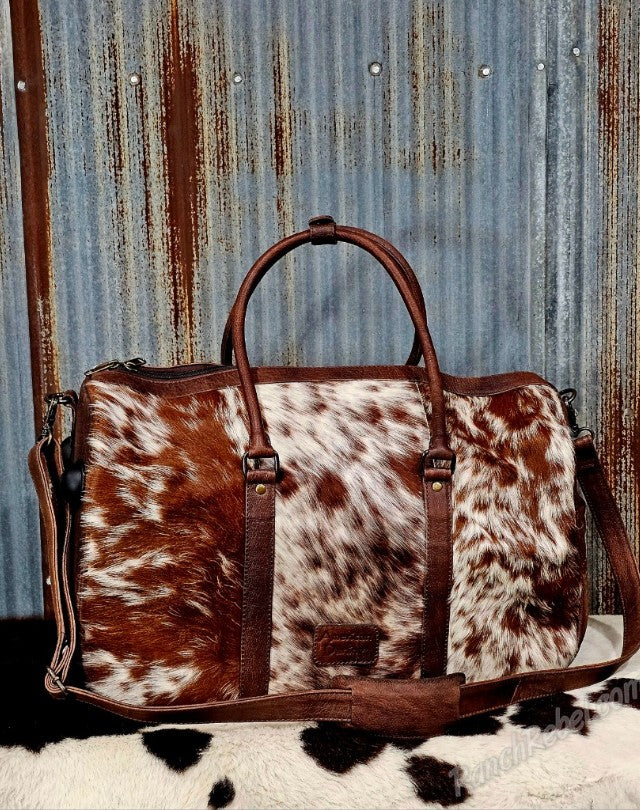 Cowhide Duffel Bag #6673