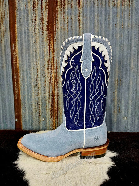 Ariat Riata Baby Blue Jean Suede/Sin City Boot #6691