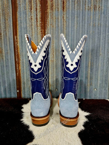 Ariat Riata Baby Blue Jean Suede/Sin City Boot #6691