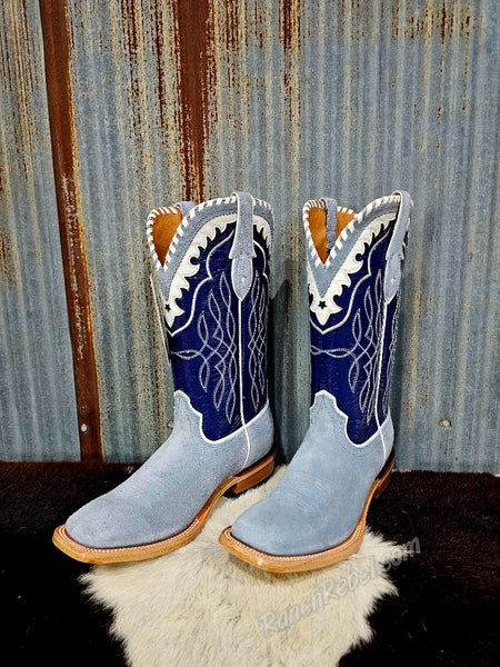 Ariat Riata Baby Blue Jean Suede/Sin City Boot #6691