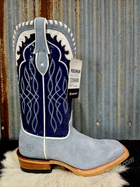 Ariat Riata Baby Blue Jean Suede/Sin City Boot #6691