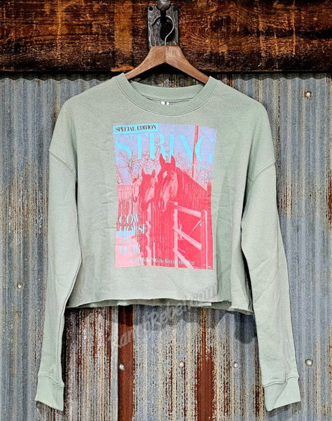The String Cropped Sweatshirt #6697