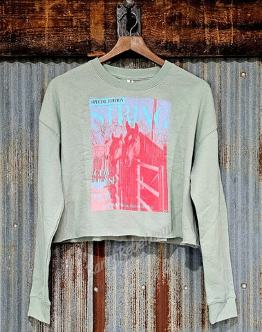 The String Cropped Sweatshirt #6697