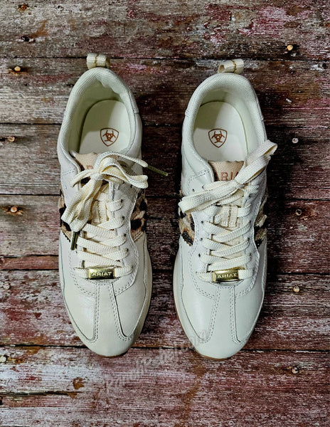 Ariat Ranch Runner in Cream & Leopard #6696