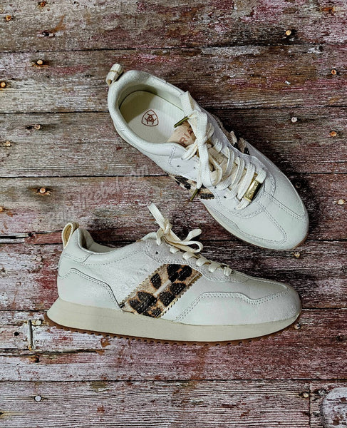Ariat Ranch Runner in Cream & Leopard #6696