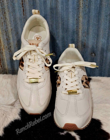 Ariat Ranch Runner in Cream & Leopard #6696