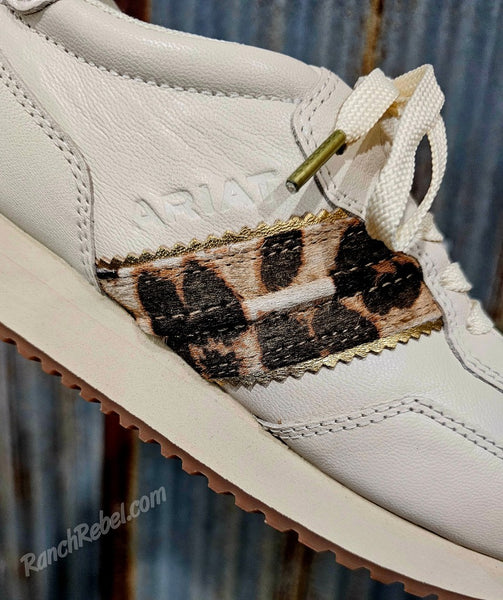 Ariat Ranch Runner in Cream & Leopard #6696