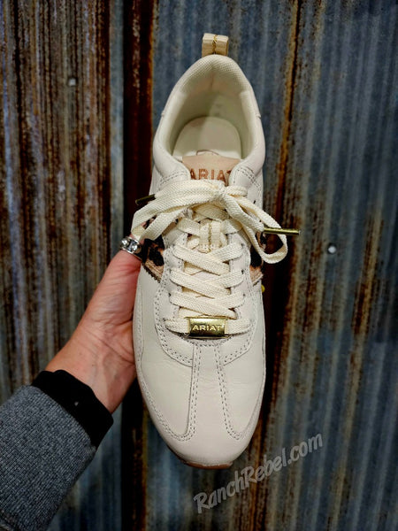 Ariat Ranch Runner in Cream & Leopard #6696
