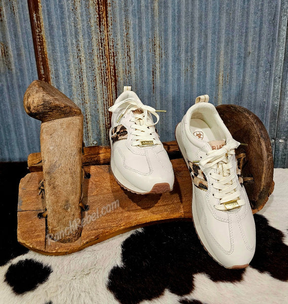 Ariat Ranch Runner in Cream & Leopard #6696
