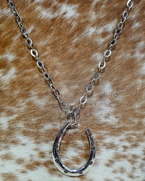 Silver Toggle Horseshoe Necklace #6701