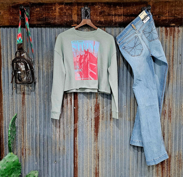 The String Cropped Sweatshirt #6697
