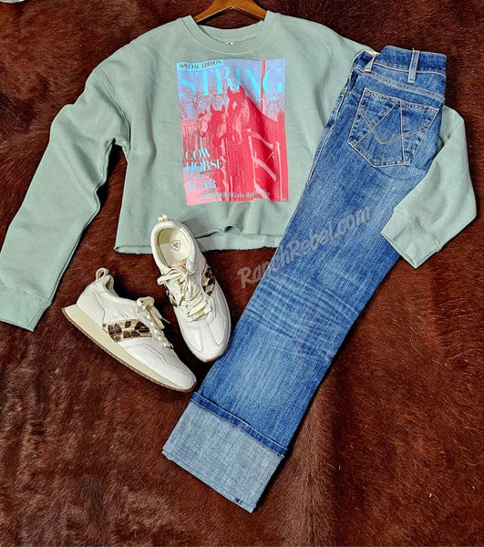 The String Cropped Sweatshirt #6697