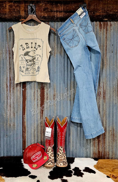 Ariat Wanted Skull Cowboy Tank #6704