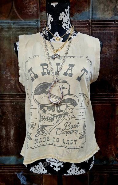 Ariat Wanted Skull Cowboy Tank #6704