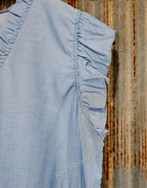 Denim & Lace Top #6709