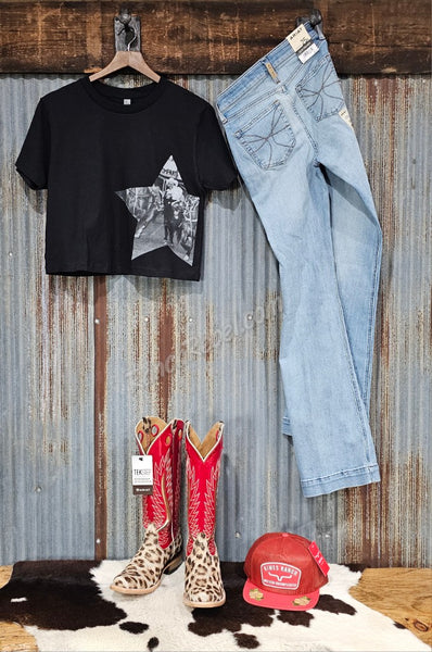 Star Steer Wrestler Crop Tee #6712