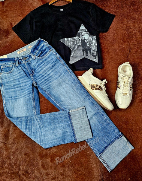 Star Steer Wrestler Crop Tee #6712