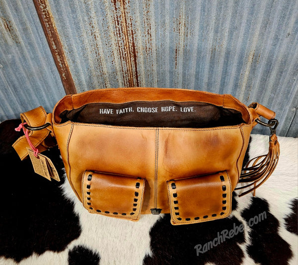 STS Ranch Bandera Tan Saddle Hobo Bag #6717