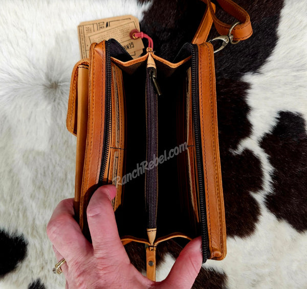 STS Ranch Bandera Tan Quickdraw Crossbody Wallet #6720