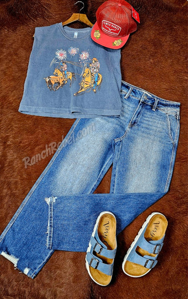 Patriotic Team Roper Tank #6739