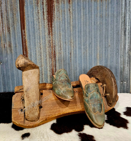 Agave Sky Oasis Turquoise Mules #6747