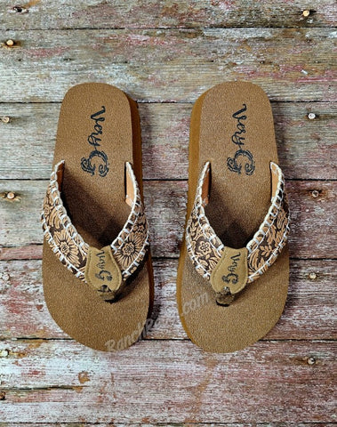 Pamela Tooled Flip Flop #6752