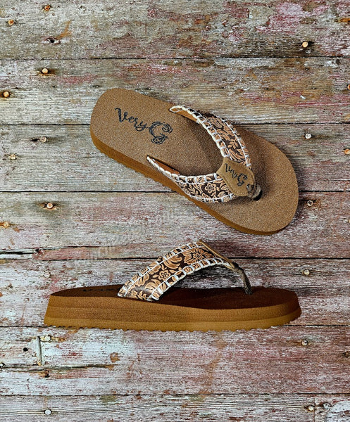 Pamela Tooled Flip Flop #6752
