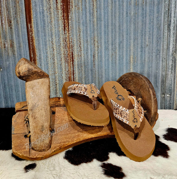 Pamela Tooled Flip Flop #6752