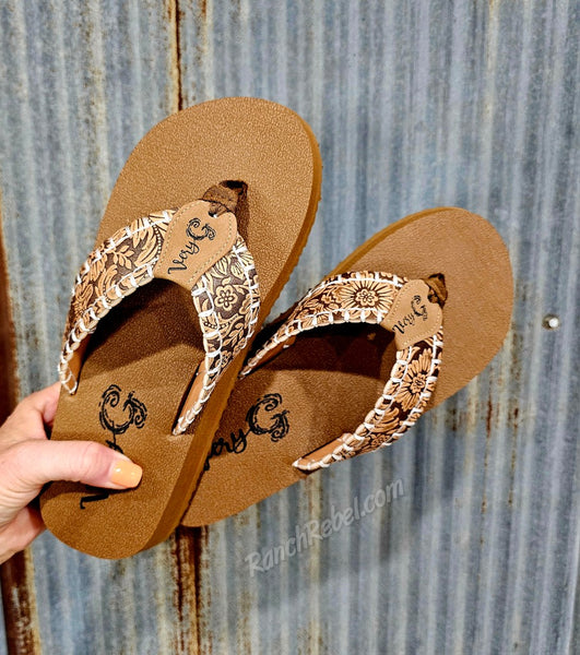 Pamela Tooled Flip Flop #6752