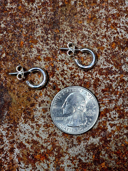 Sterling Silver Huggie Hoops #6767