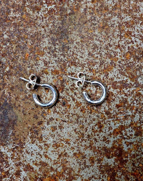 Sterling Silver Huggie Hoops #6767