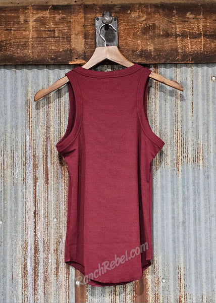 Top Shelf Tank in Burgundy #6775