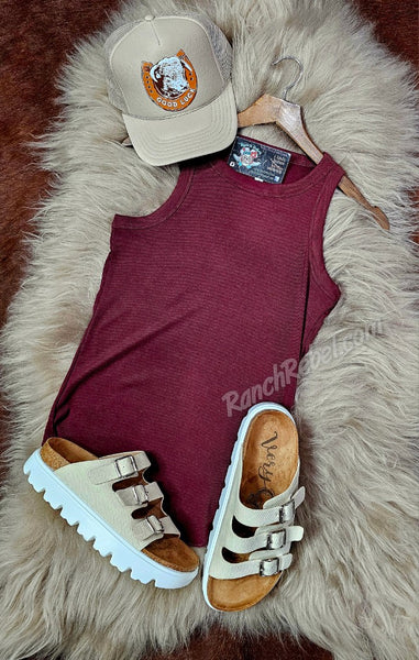 Top Shelf Tank in Burgundy #6775