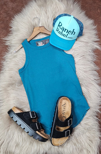 Top Shelf Tank in Teal #6779