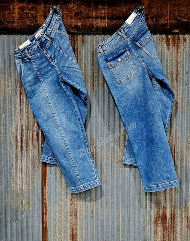 Risen Relaxed Front Seam Crops #6783
