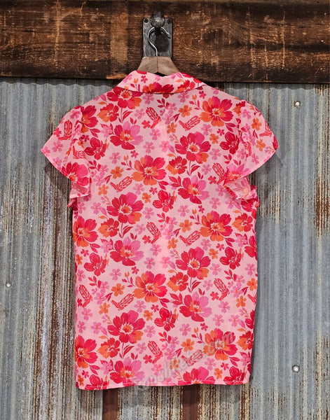 Blooms & Boots Top #6802