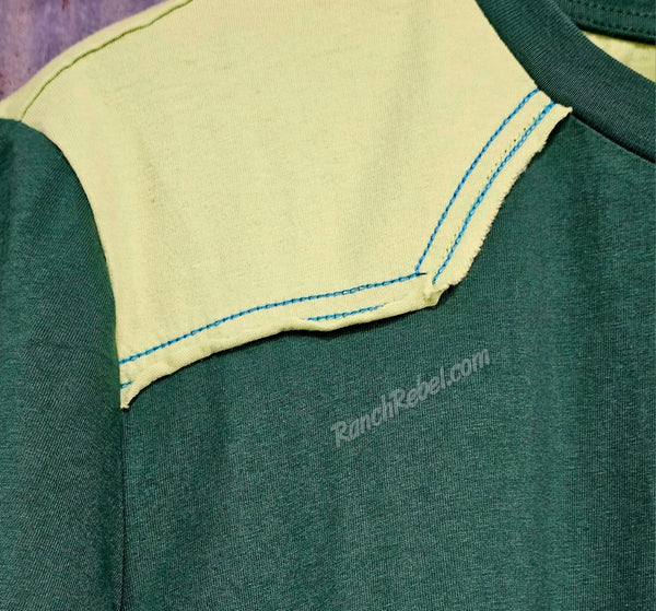 Green Western Yoke Tee #6792