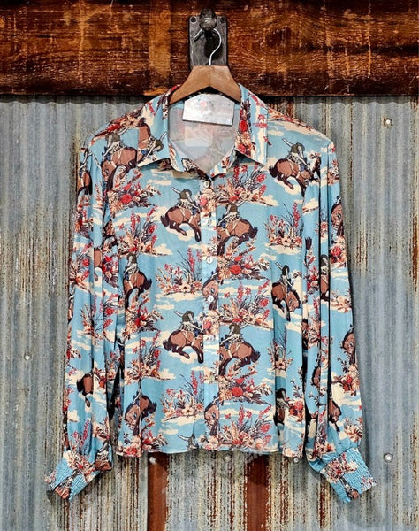 Floral Cowboy Top #6818