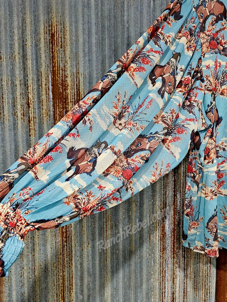 Floral Cowboy Top #6818