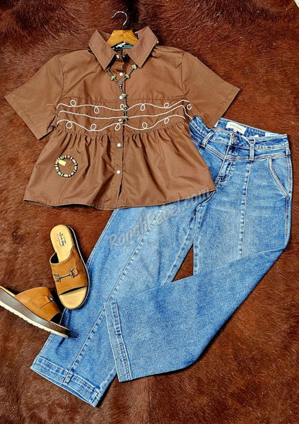 Loopty Lou Chocolate Short Sleeve #6785