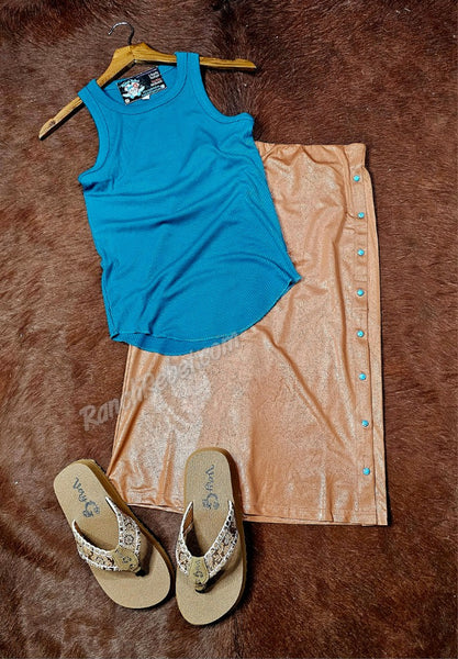 Top Shelf Tank in Teal #6779